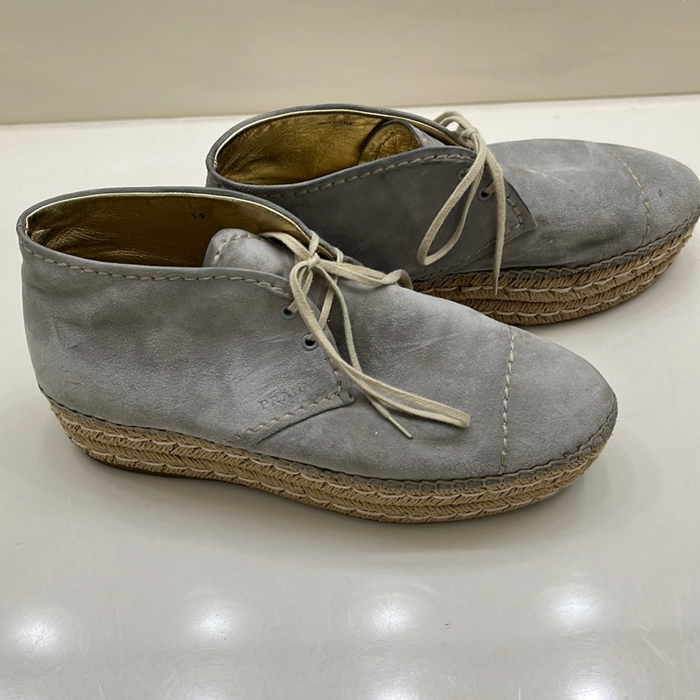 PRADA platform suede bootie